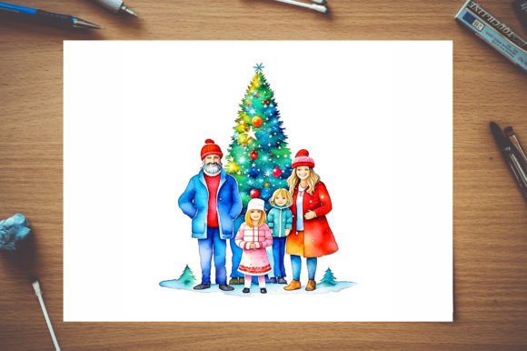 Beautiful Watercolor Christmas Family: A Designer's Review of Seasonal Illustrations