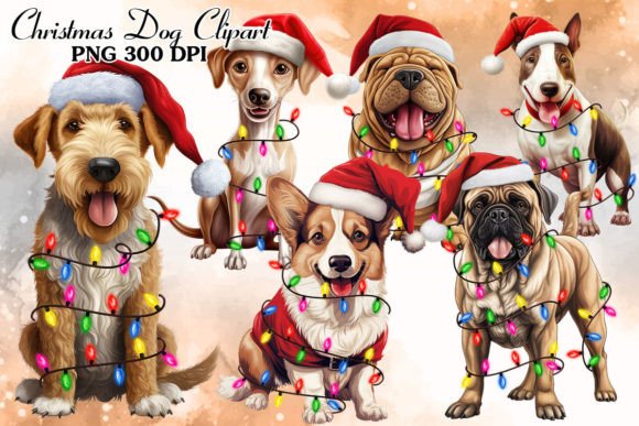 Christmas Dog Sublimation Clipart Bundle Review