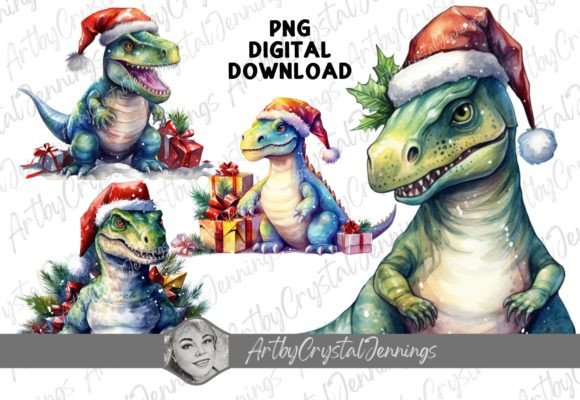 Christmas Holiday Dinosaur Design PNG Review