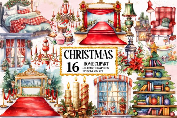 Christmas Home Clipart Bundle: A Designer's Review of Illustrations