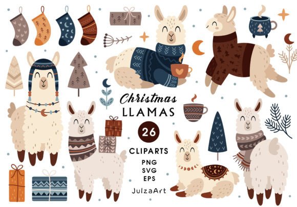 Christmas Llama Clipart, Christmas Svg: A Designer's Review