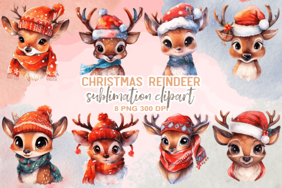 Christmas Reindeer Sublimation Clipart Review: A Freebies Win for Brands