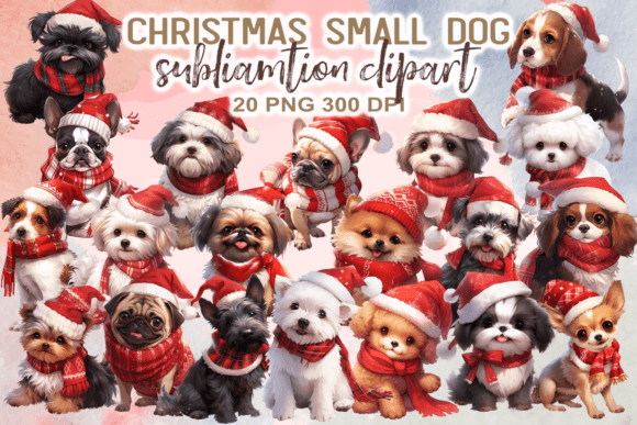 Christmas Small Dog Sublimation Clipart: A Designer's Review of Freebies