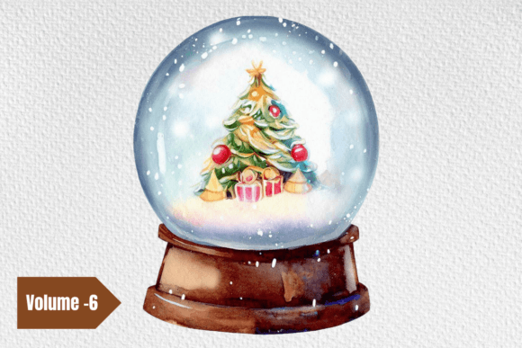 Christmas Snow Globe Clipart,Holiday Png for Illustrations