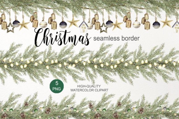 Christmas Tree Garland Clipart PNG for Illustrations