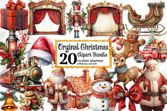 Cute Christmas Sublimation Clipart for Modern Illustrations