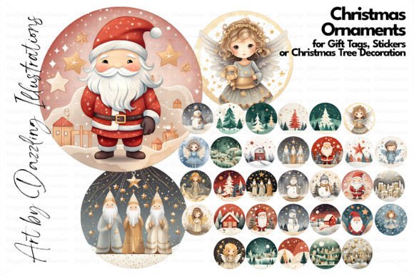 Nordic Watercolor Christmas Ornaments: A Seller's Review of Illustrations