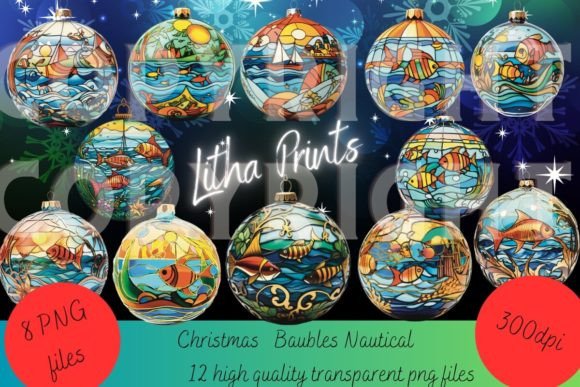 Stained Glass Christmas Baubles 1: A Review for Illustrations