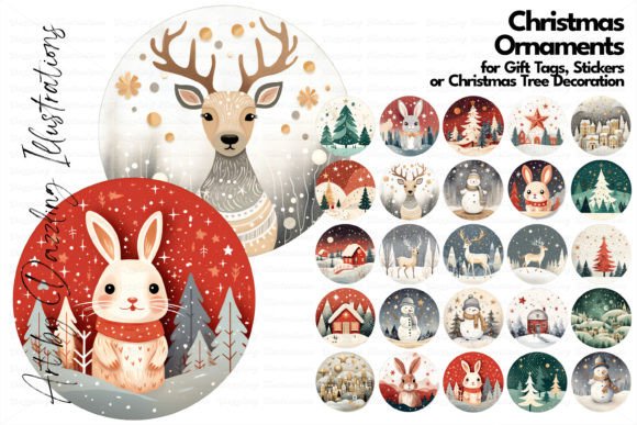Watercolor Christmas Animals Ornaments: A Designer's Review