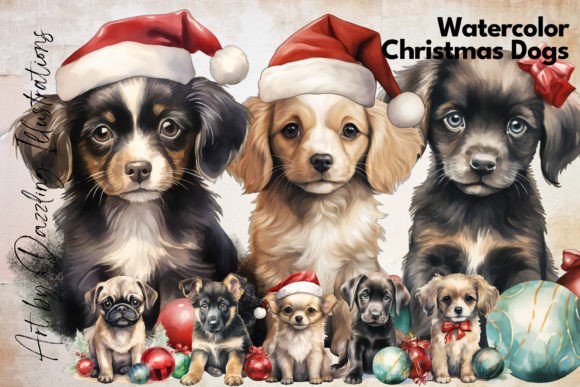 Watercolor Christmas Dogs: A Seller's Review of Seasonal Illustrations