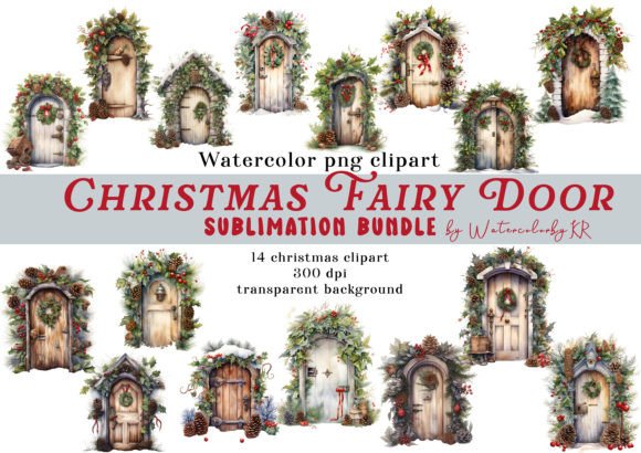 Watercolor Christmas Fairy Door Bundle Review